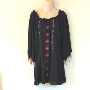 Raviya Off The Shoulder Embroidered Swimsuit Beach Cover up